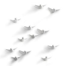 Kompletter Vogelschwarm bestehend aus 12 Vögel in 3 Größen (je 1 Set Großer- &amp; Kleiner Vogelschwarm)